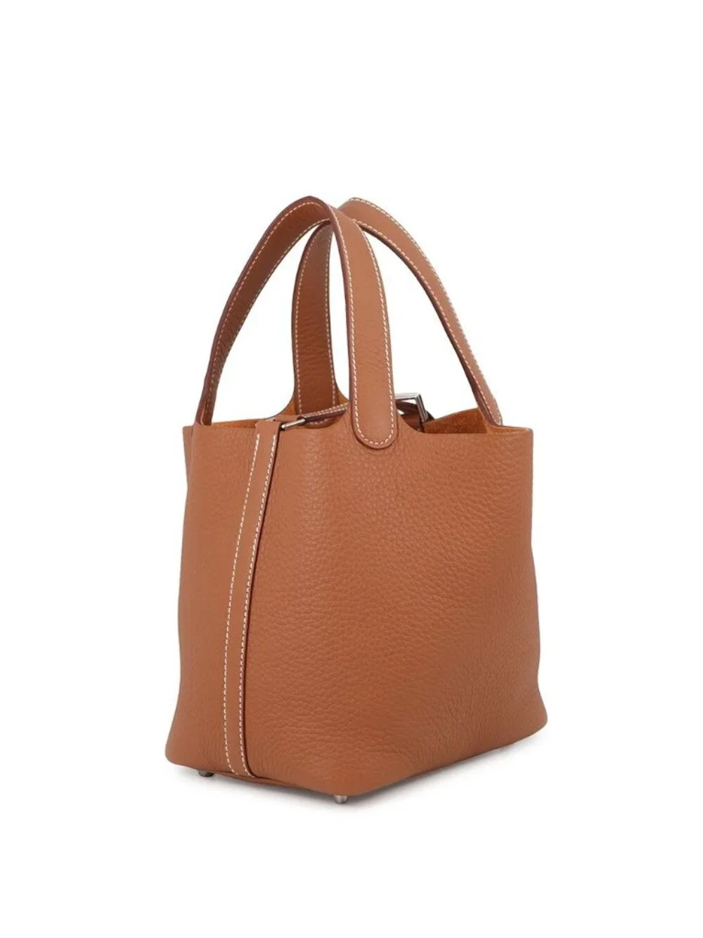 Hermes Handbag Picotin Lock PM Gold Silver Taurillon Clemence